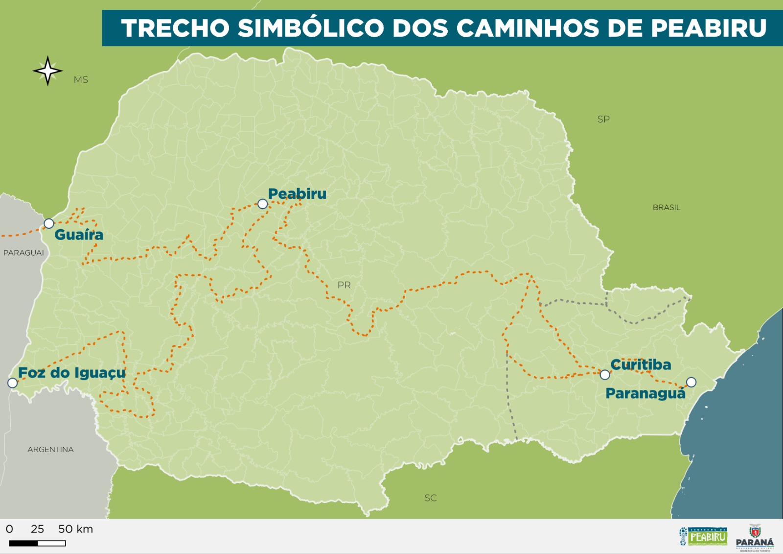 Trecho simbólico dos caminhos de Peabiru